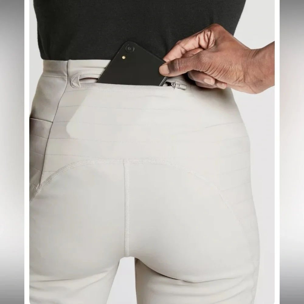 ATHLETA PEAK HYBRID FLEECE TIGHT WITH QUILTED PANELING SUPER SOFT ATHLETIC WEAR - Picture 4 of 14